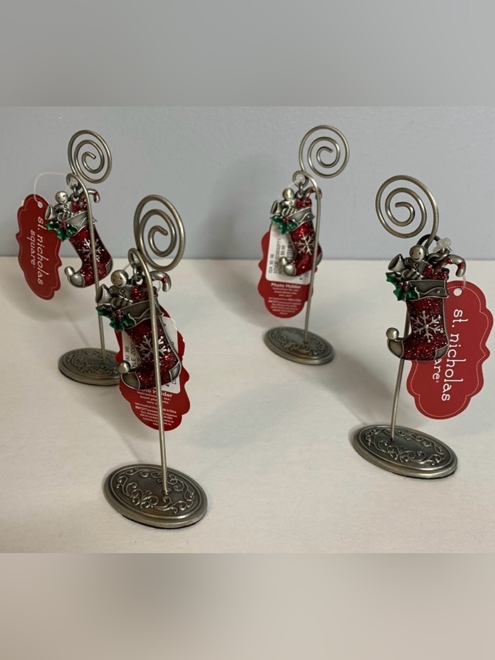 PHOTO HOLDERS CHRISTMAS  (SET OF 4)
